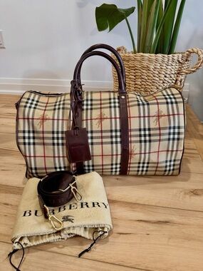 Burberry Haymarket Check Duffel Bag
